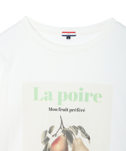 Petit Honfleur(プチオンフルール)の「配色フルーツTシャツ【オーガニックコットンブレンド・UVカット・接触冷感】(Tシャツ/カットソー・レディース・グレー/ホワイト/ベージュ・M/L)」の11枚目の写真