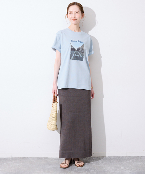 SLOBE IENA(スローブイエナ)の「Le Mares フォトTEE(Tシャツ/カットソー・レディース・ブラック/ホワイト/サックスブルー・FREE)」の16枚目の写真