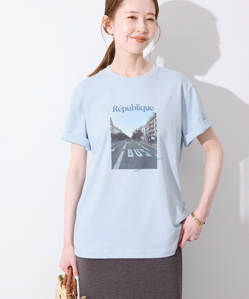 SLOBE IENA(スローブイエナ)の「Le Mares フォトTEE(Tシャツ/カットソー・レディース・ブラック/ホワイト/サックスブルー・FREE)」の17枚目の写真