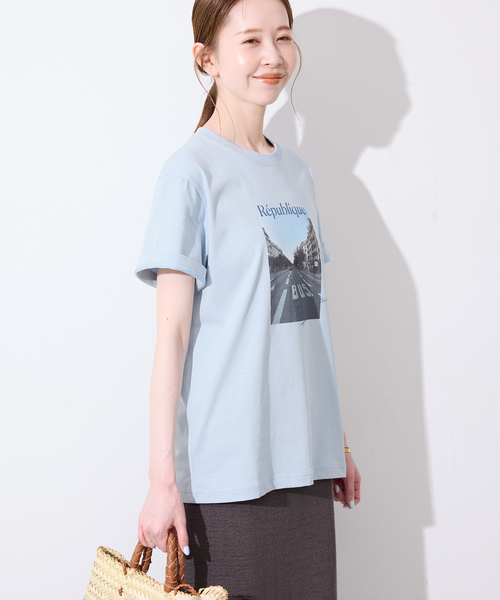 SLOBE IENA(スローブイエナ)の「Le Mares フォトTEE(Tシャツ/カットソー・レディース・ブラック/ホワイト/サックスブルー・FREE)」の18枚目の写真