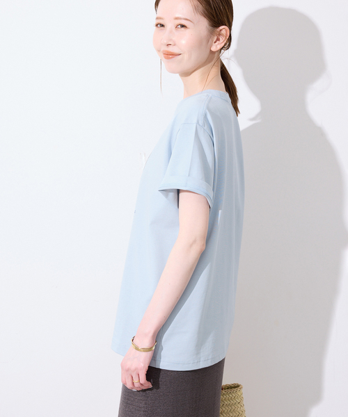 SLOBE IENA(スローブイエナ)の「Le Mares フォトTEE(Tシャツ/カットソー・レディース・ブラック/ホワイト/サックスブルー・FREE)」の20枚目の写真