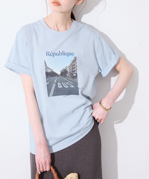 SLOBE IENA(スローブイエナ)の「Le Mares フォトTEE(Tシャツ/カットソー・レディース・ブラック/ホワイト/サックスブルー・FREE)」の21枚目の写真