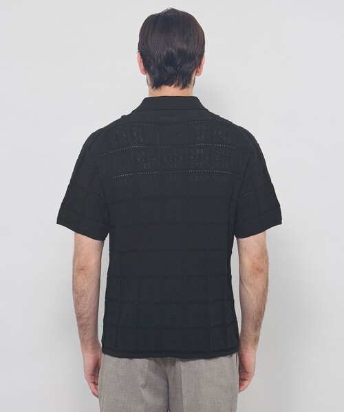 MACKINTOSH LONDON(マッキントッシュ ロンドン)の「【LEON掲載】オープンカラーアイレットニット(シャツ/ブラウス・メンズ・ブラック/ベージュ・M/L)」の8枚目の写真