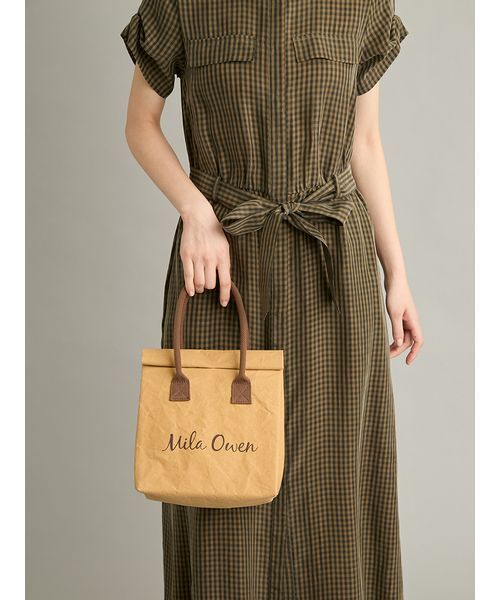 Mila Owen(ミラオーウェン)の「シャツナローワンピース(ワンピース・レディース・ライム/アイボリー/チャコールグレー/チェック・1/0)」の16枚目の写真