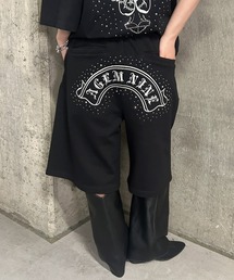 A'GEM9（エージェムナイン）の「A'GEM/9 × .kom 『A'GEM/9/エージェムナイン』ラインストーンショーツ（スウェットパンツ）」