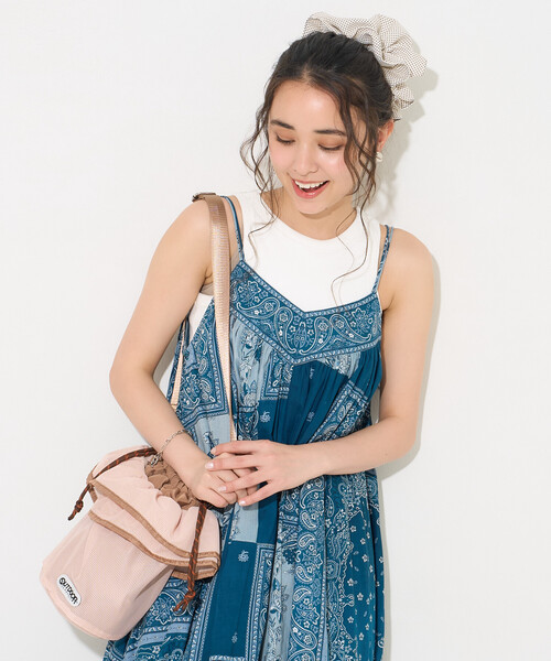 FREAK'S STORE(フリークスストア)の「インド スカーフプリント キャミワンピース(ワンピース・レディース・ネイビー・フリ-)」の6枚目の写真