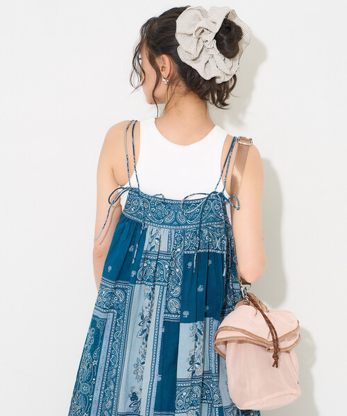 FREAK'S STORE(フリークスストア)の「インド スカーフプリント キャミワンピース(ワンピース・レディース・ネイビー・フリ-)」の8枚目の写真