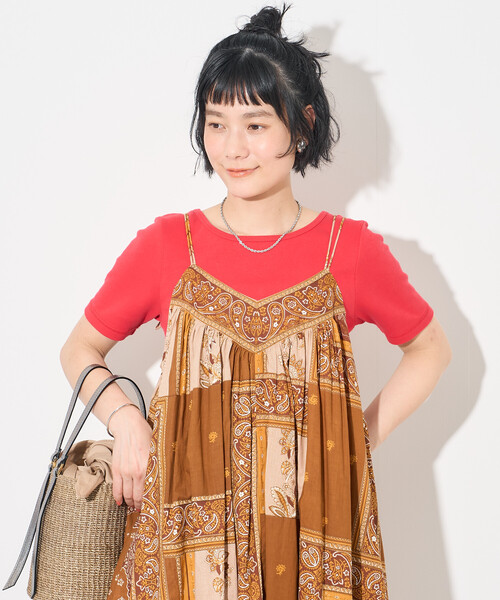 FREAK'S STORE(フリークスストア)の「インド スカーフプリント キャミワンピース(ワンピース・レディース・ネイビー・フリ-)」の17枚目の写真