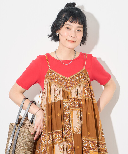 FREAK'S STORE(フリークスストア)の「インド スカーフプリント キャミワンピース(ワンピース・レディース・ネイビー・フリ-)」の18枚目の写真