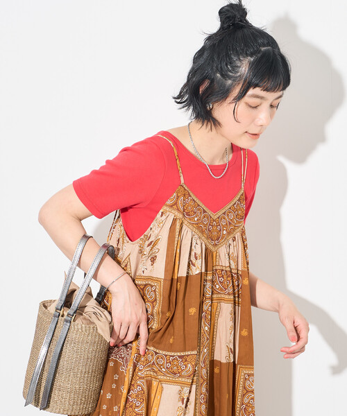 FREAK'S STORE(フリークスストア)の「インド スカーフプリント キャミワンピース(ワンピース・レディース・ネイビー・フリ-)」の19枚目の写真
