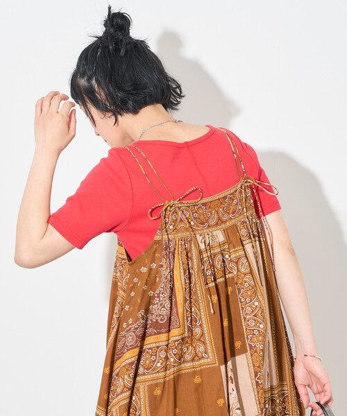 FREAK'S STORE(フリークスストア)の「インド スカーフプリント キャミワンピース(ワンピース・レディース・ネイビー・フリ-)」の21枚目の写真