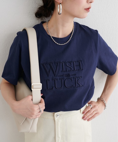LARUTA】厚盛り2段ロゴ刺繍Tシャツ（Tシャツ/カットソー）｜LARUTA