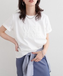 LARUTA | 【LARUTA】厚盛り2段ロゴ刺繍Tシャツ(Tシャツ/カットソー)
