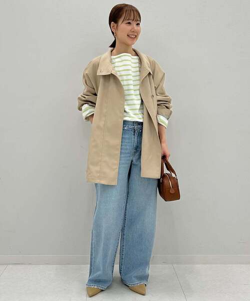 SLOBE IENA(スローブイエナ)の「《WEB限定/追加》撥水テントラインコート(その他アウター・レディース・ベージュ/ネイビー・FREE)」の5枚目の写真