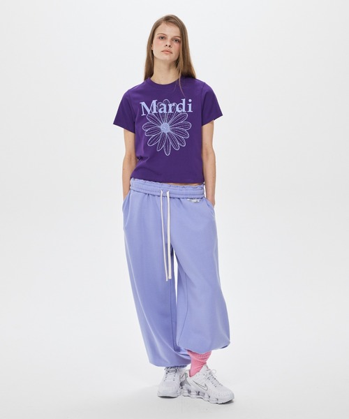 Mardi Mercredi(マルディメクルディ)の「SLIM TSHIRT FLOWERMARDI / スリム Tシャツ フラワー マルディ(Tシャツ/カットソー・レディース・パープル/スカイブルー/ピンク・FREE)」の5枚目の写真