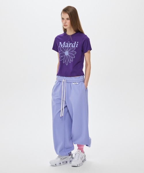 Mardi Mercredi(マルディメクルディ)の「SLIM TSHIRT FLOWERMARDI / スリム Tシャツ フラワー マルディ(Tシャツ/カットソー・レディース・パープル/スカイブルー/ピンク・FREE)」の6枚目の写真