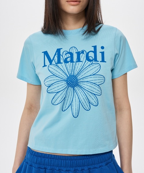 Mardi Mercredi(マルディメクルディ)の「SLIM TSHIRT FLOWERMARDI / スリム Tシャツ フラワー マルディ(Tシャツ/カットソー・レディース・パープル/スカイブルー/ピンク・FREE)」の13枚目の写真