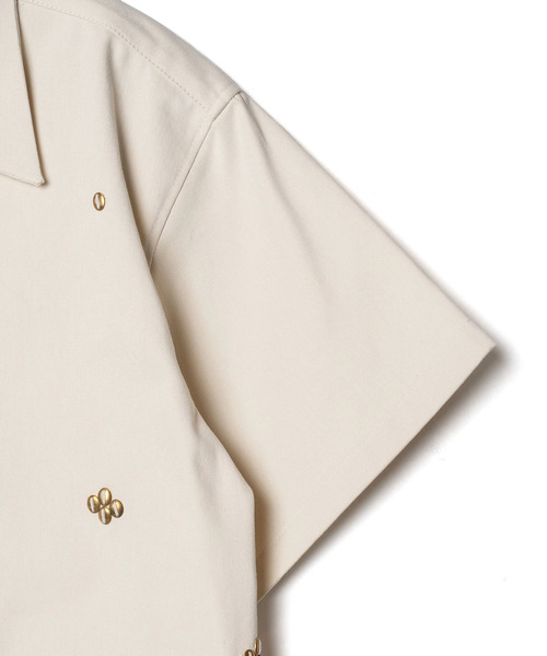 muller of yoshiokubo(ミュラーオブヨシオクボ)の「muller of yoshiokubo ミュラーオブヨシオクボ / METAL BEANS SHIRTS メタルビーンズシャツ / MLS26213SP(シャツ/ブラウス・レディース・ブラック/アイボリー・36/38)」の8枚目の写真