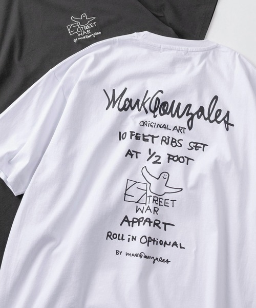 Mark Gonzales(マーク・ゴンザレス)の「【90】【Mark Gonzales/マークゴンザレス】バリエーション豊富な全12柄展開!グラフィックプリント アソート クルーネックTシャツ/バックプリント/ワンポイント/発泡プリント/サガラ刺繍(Tシャツ/カットソー・メンズ・グレー系3/ホワイト系1/ホワイト系8/ホワイト系7/ホワイト/ブラック系/ホワイト系9/ホワイト系/グレー系1/ブラック系3/ブラック系1/ホワイト系6/ホワイト系4/ホワイト系その他/グレー系/ブラック系4/ブラック系2/ホワイト系5/ホワイト系3/グレー系4/グレー系2/ブラック系6/ブラック系5/ホワイト系2・XL/L/M)」の5枚目の写真