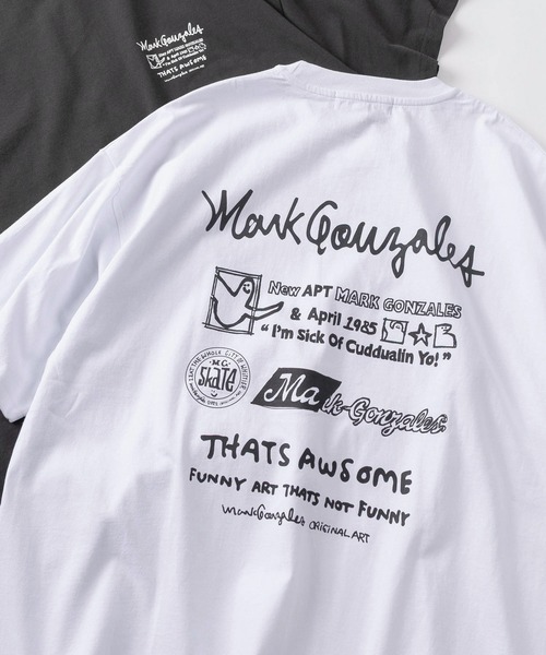 Mark Gonzales(マーク・ゴンザレス)の「【90】【Mark Gonzales/マークゴンザレス】バリエーション豊富な全12柄展開!グラフィックプリント アソート クルーネックTシャツ/バックプリント/ワンポイント/発泡プリント/サガラ刺繍(Tシャツ/カットソー・メンズ・グレー系3/ホワイト系1/ホワイト系8/ホワイト系7/ホワイト/ブラック系/ホワイト系9/ホワイト系/グレー系1/ブラック系3/ブラック系1/ホワイト系6/ホワイト系4/ホワイト系その他/グレー系/ブラック系4/ブラック系2/ホワイト系5/ホワイト系3/グレー系4/グレー系2/ブラック系6/ブラック系5/ホワイト系2・XL/L/M)」の6枚目の写真