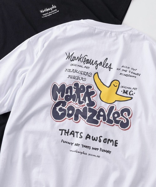 Mark Gonzales(マーク・ゴンザレス)の「【90】【Mark Gonzales/マークゴンザレス】バリエーション豊富な全12柄展開!グラフィックプリント アソート クルーネックTシャツ/バックプリント/ワンポイント/発泡プリント/サガラ刺繍(Tシャツ/カットソー・メンズ・グレー系3/ホワイト系1/ホワイト系8/ホワイト系7/ホワイト/ブラック系/ホワイト系9/ホワイト系/グレー系1/ブラック系3/ブラック系1/ホワイト系6/ホワイト系4/ホワイト系その他/グレー系/ブラック系4/ブラック系2/ホワイト系5/ホワイト系3/グレー系4/グレー系2/ブラック系6/ブラック系5/ホワイト系2・XL/L/M)」の2枚目の写真