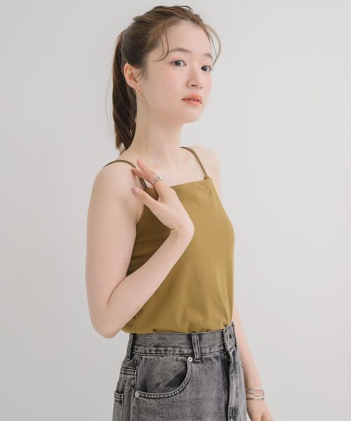 RETRO GIRL(レトロガール)の「【接触冷感】カップ付キャミソール(Tシャツ/カットソー・レディース・ホワイト系その他/グリーン/ブラック/オフホワイト/チャコールグレー・FREE)」の11枚目の写真