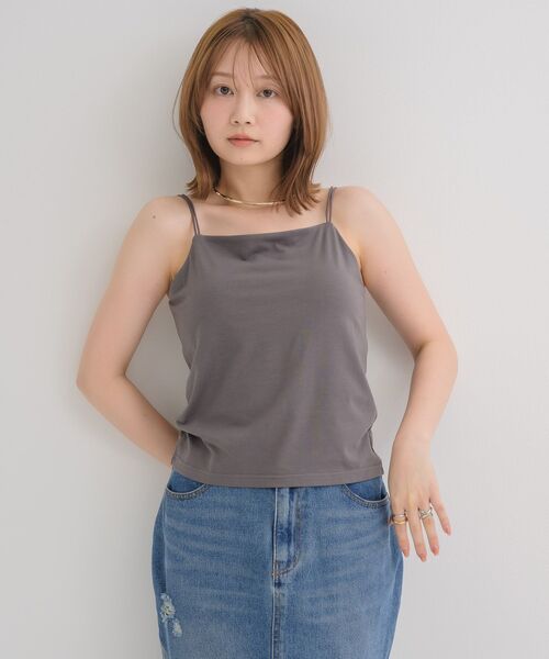 RETRO GIRL(レトロガール)の「【接触冷感】カップ付キャミソール(Tシャツ/カットソー・レディース・ホワイト系その他/グリーン/ブラック/オフホワイト/チャコールグレー・FREE)」の15枚目の写真