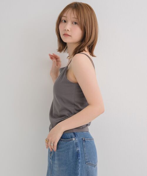 RETRO GIRL(レトロガール)の「【接触冷感】カップ付キャミソール(Tシャツ/カットソー・レディース・ホワイト系その他/グリーン/ブラック/オフホワイト/チャコールグレー・FREE)」の16枚目の写真