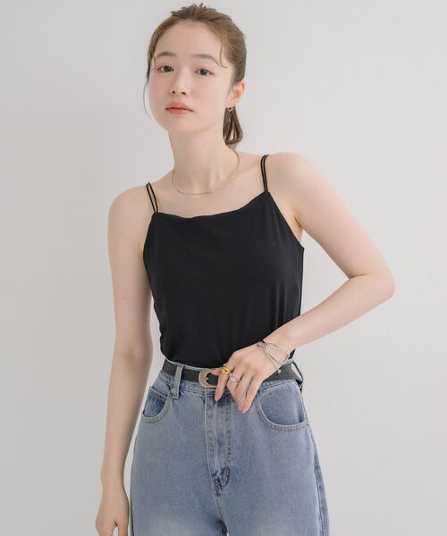 RETRO GIRL(レトロガール)の「【接触冷感】カップ付キャミソール(Tシャツ/カットソー・レディース・ホワイト系その他/グリーン/ブラック/オフホワイト/チャコールグレー・FREE)」の20枚目の写真