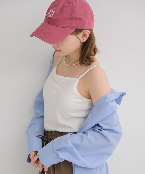 RETRO GIRL(レトロガール)の「【接触冷感】カップ付キャミソール(Tシャツ/カットソー・レディース・ホワイト系その他/グリーン/ブラック/オフホワイト/チャコールグレー・FREE)」の6枚目の写真