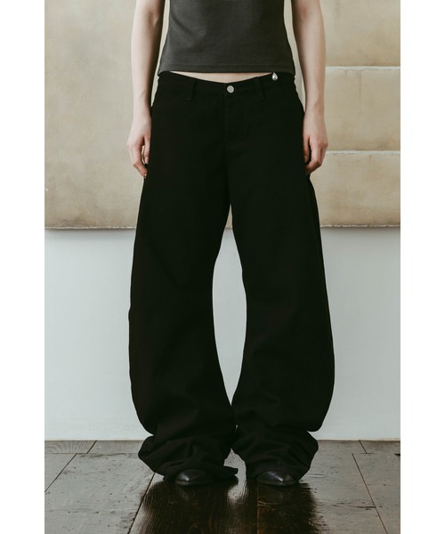 Knuth Marf(クヌースマーフ)の「draped denim pants(unisex)(デニムパンツ・レディース・ブラック・X-SMALL/SMALL/MEDIUM)」の10枚目の写真