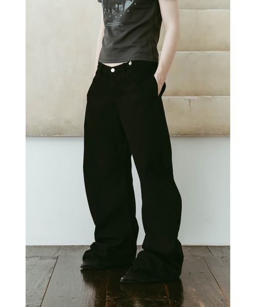 Knuth Marf(クヌースマーフ)の「draped denim pants(unisex)(デニムパンツ・レディース・ブラック・X-SMALL/SMALL/MEDIUM)」の12枚目の写真