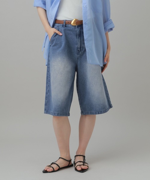 LAKOLE(ラコレ)の「デニムハーフパンツ / 747948(デニムパンツ・レディース・ブラック/インディゴブルー・MEDIUM/LARGE)」の3枚目の写真