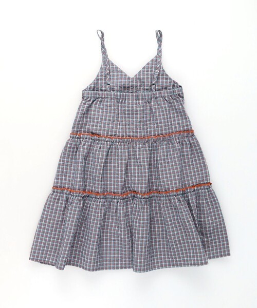 BRANSHES（ブランシェス）の「ティアードキャミワンピース（ワンピース・キッズ・ブルー/オレンジ・130/100/150/140/120/90/110）」の12枚目の写真