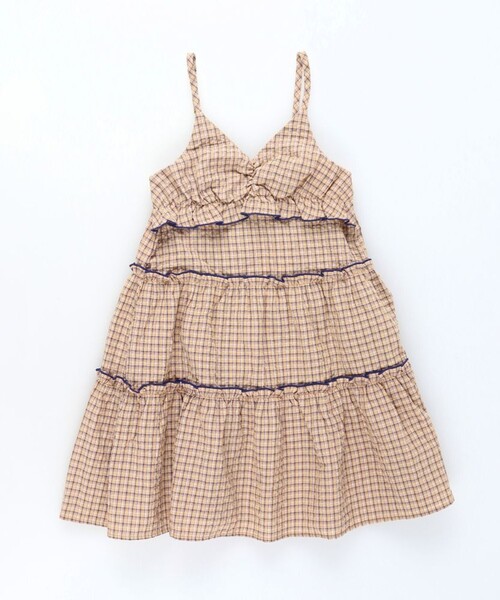 BRANSHES（ブランシェス）の「ティアードキャミワンピース（ワンピース・キッズ・ブルー/オレンジ・130/100/150/140/120/90/110）」の13枚目の写真