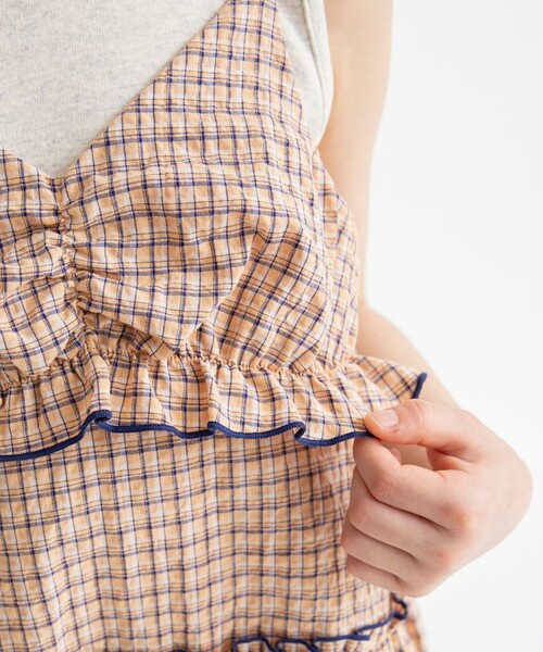 BRANSHES（ブランシェス）の「ティアードキャミワンピース（ワンピース・キッズ・ブルー/オレンジ・130/100/150/140/120/90/110）」の19枚目の写真