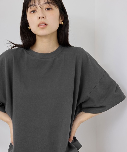 NAVY（ネイビー）の「【SARARI /サラリ】接触冷感 ワイドシルエットUVカットＴシャツ（Tシャツ/カットソー・メンズ・スミクロ/ブラック/ホワイト/オレンジ・M/XL/L）」の11枚目の写真