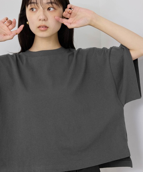 NAVY（ネイビー）の「【SARARI /サラリ】接触冷感 ワイドシルエットUVカットＴシャツ（Tシャツ/カットソー・メンズ・スミクロ/ブラック/ホワイト/オレンジ・M/XL/L）」の12枚目の写真
