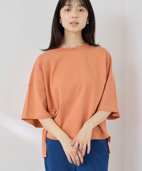 NAVY（ネイビー）の「【SARARI /サラリ】接触冷感 ワイドシルエットUVカットＴシャツ（Tシャツ/カットソー・メンズ・スミクロ/ブラック/ホワイト/オレンジ・M/XL/L）」の15枚目の写真