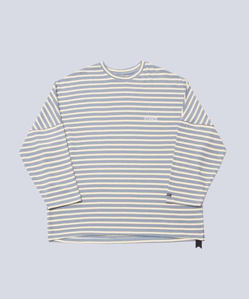 STANCE SEOUL(スタンス・ソウル)の「STRIPE MANTA LONG SLEEVE (SKY BLUE STRIPE)(Tシャツ/カットソー・レディース・その他・LARGE/MEDIUM/SMALL)」の1枚目の写真