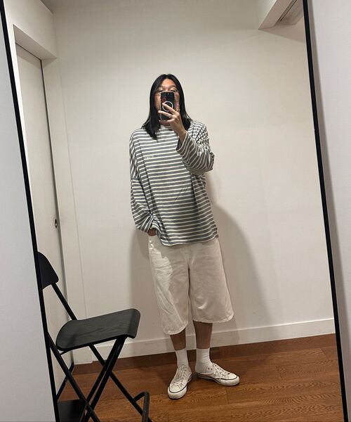 STANCE SEOUL(スタンス・ソウル)の「STRIPE MANTA LONG SLEEVE (SKY BLUE STRIPE)(Tシャツ/カットソー・レディース・その他・LARGE/MEDIUM/SMALL)」の2枚目の写真