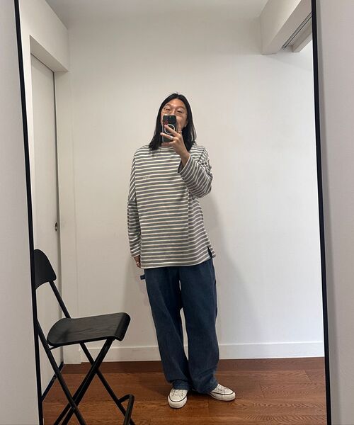 STANCE SEOUL(スタンス・ソウル)の「STRIPE MANTA LONG SLEEVE (SKY BLUE STRIPE)(Tシャツ/カットソー・レディース・その他・LARGE/MEDIUM/SMALL)」の3枚目の写真