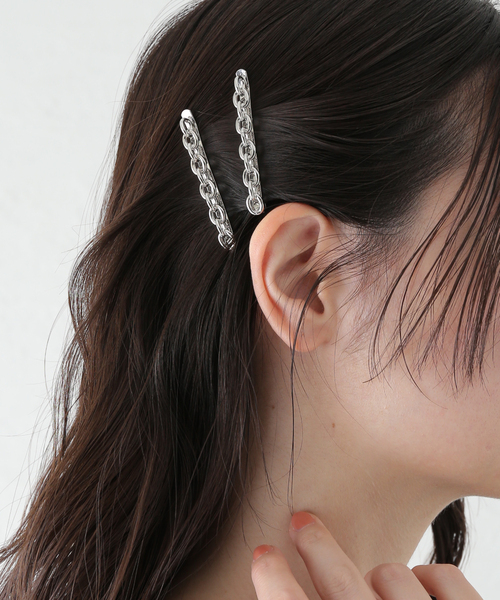 heyep(ヘイップ)の「【HEYEP/ヘイップ】 Chain Hair Pins-2 Piece Set(その他小物・レディース・シルバー・FREE)」の7枚目の写真