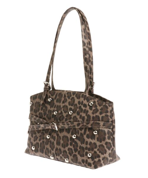 EVRIS(エヴリス)の「スタッズモチーフBIGショルダーBAG(ハンドバッグ・レディース・ブラウン/ブラック・FREE)」の8枚目の写真