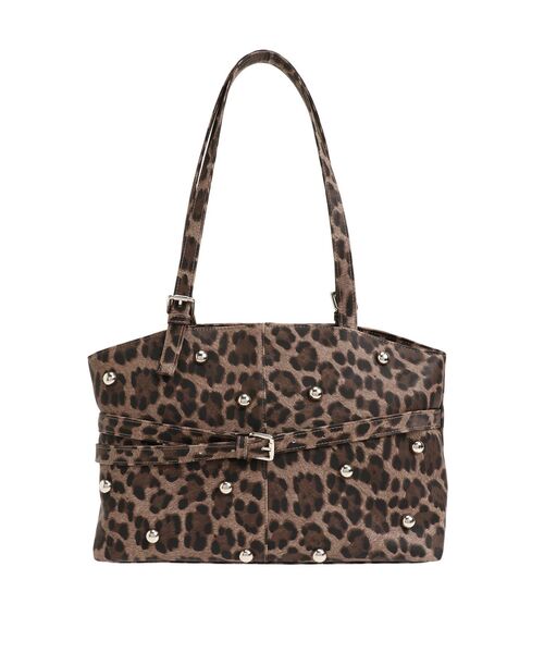 EVRIS(エヴリス)の「スタッズモチーフBIGショルダーBAG(ハンドバッグ・レディース・ブラウン/ブラック・FREE)」の3枚目の写真
