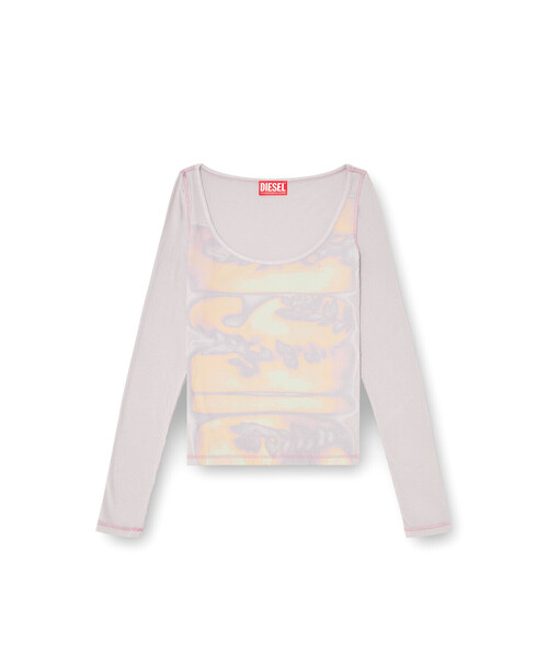 DIESEL（ディーゼル）の「ウィメンズ 長袖トップ T-FANT（Tシャツ/カットソー・レディース・パープル/グリーン・MEDIUM/X-SMALL/SMALL/LARGE）」の10枚目の写真