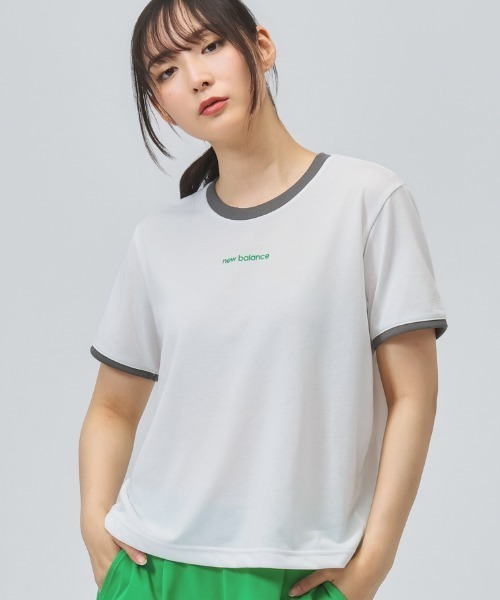 NEW BALANCE（ニューバランス）の「【別注】ニューバランス New Balance ショートスリーブコンパクトTシャツ 限定コラボ（Tシャツ/カットソー・レディース・グレー/オフホワイト/ダークグレー・L/S/M）」の2枚目の写真