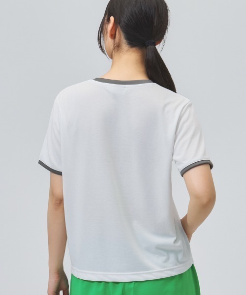 NEW BALANCE（ニューバランス）の「【別注】ニューバランス New Balance ショートスリーブコンパクトTシャツ 限定コラボ（Tシャツ/カットソー・レディース・グレー/オフホワイト/ダークグレー・L/S/M）」の7枚目の写真