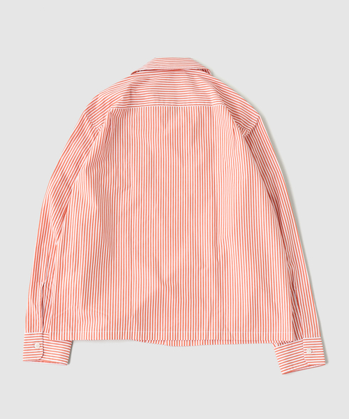 EDIFICE(エディフィス)の「fursac (フルサック) Sucker Stripe Shirt(シャツ/ブラウス・メンズ・オレンジ・MEDIUM/LARGE/X-LARGE)」の2枚目の写真