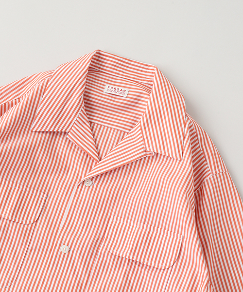 EDIFICE(エディフィス)の「fursac (フルサック) Sucker Stripe Shirt(シャツ/ブラウス・メンズ・オレンジ・MEDIUM/LARGE/X-LARGE)」の3枚目の写真